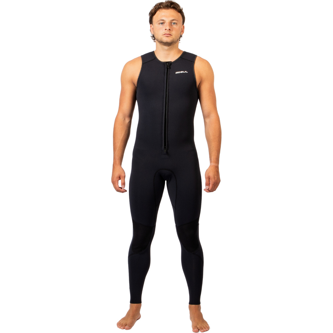 2025 Gul Mens Response Natur 3mm Long John Wetsuit RE4313-BKBK - Black